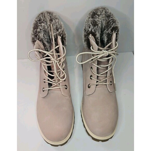 Luggage Hiker Combat Boots Convoy Pink Fur Top Womens Size 10 M New With Box - Picture 3 of 7